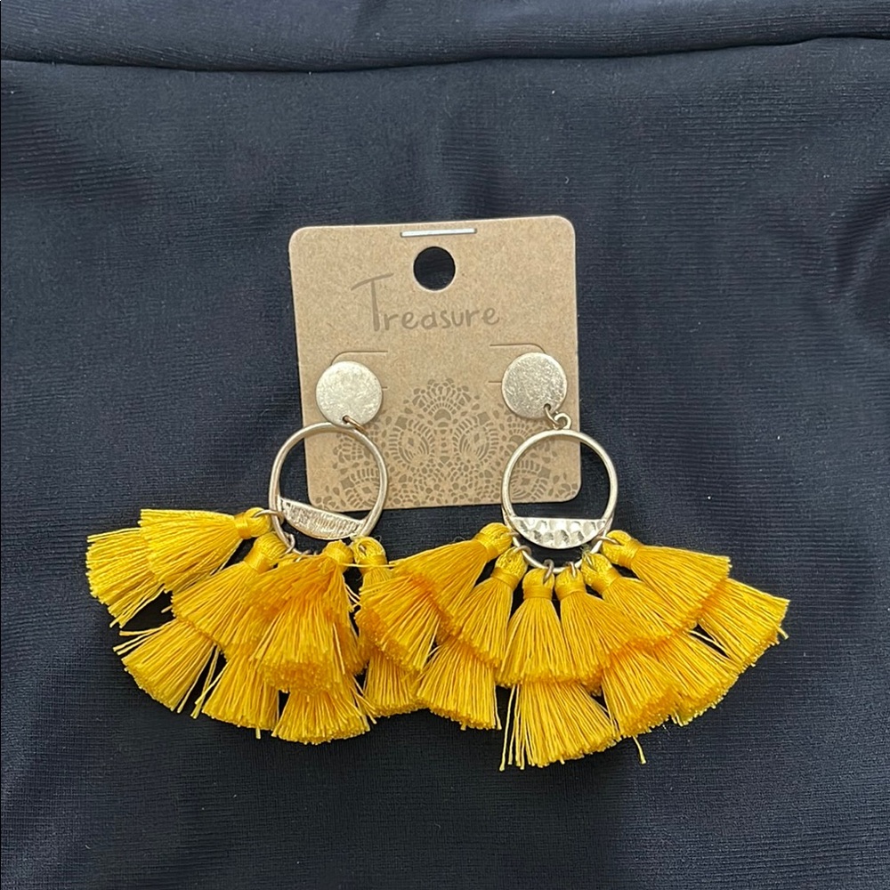 Boho Tassel Fringe Layered Earrings